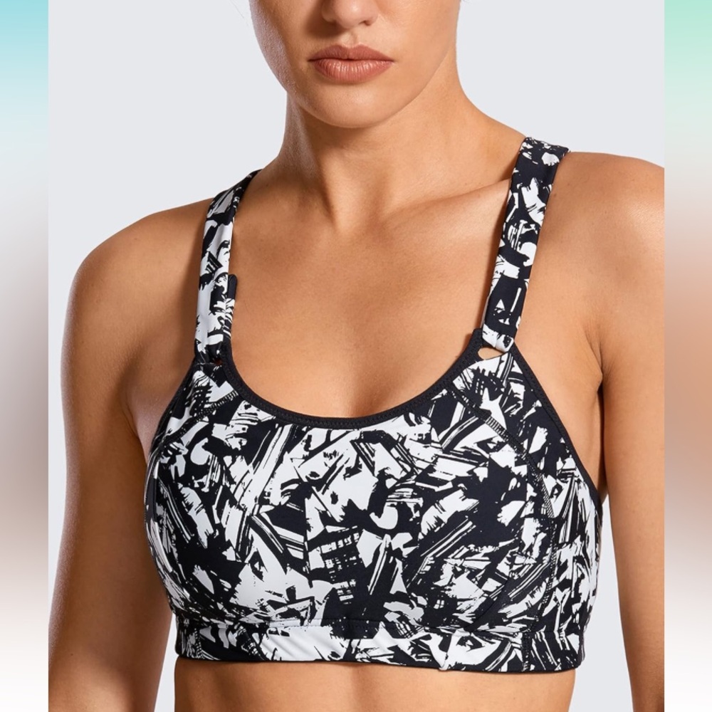 NWOT Black and White High Impact Sports Bra